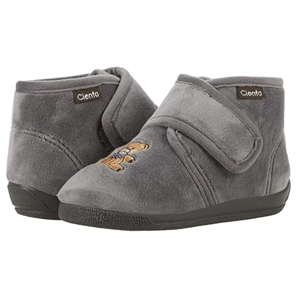 Cienta Boots Toddler US 6.5 Gray Embroidered Round Toe Ankle Bootie JOBB1677